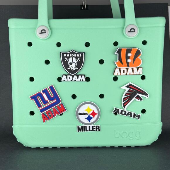 Personalized Raiders Bogg Bag Name Tag, Raiders Bogg Bag Charms - Picture 4 of 6